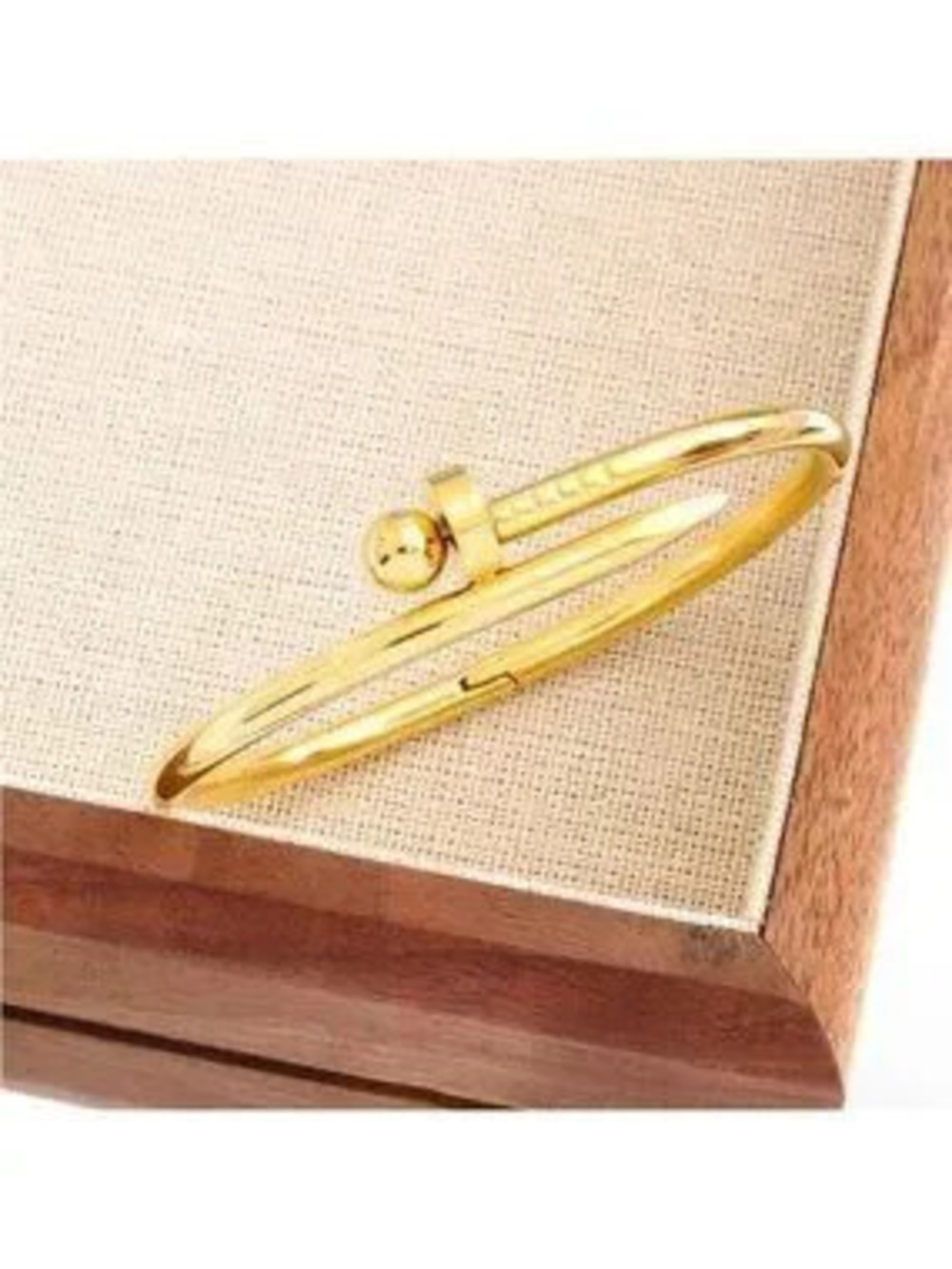 Gold Plated Stainless Steel Nail Bracelet
